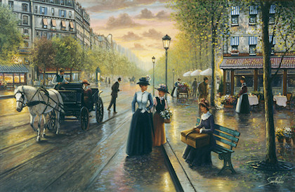 French Street Scene - R.H. Banks Fine Art Gallery